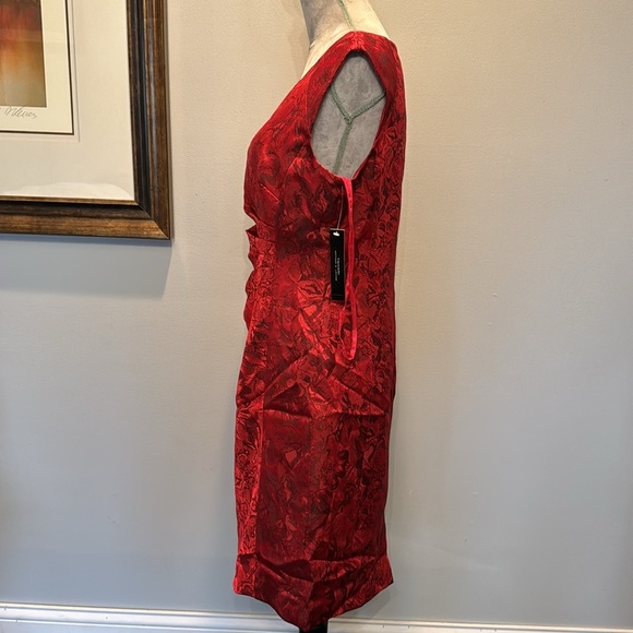 Tahari red and black dress NWT 10 - Picture 4 of 11